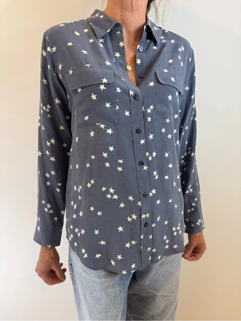 Equipment silk blouse.